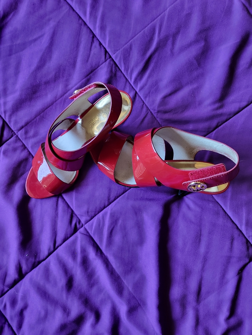 Michael Kors Red Patent Leather Slingback Heels - Picture 6 of 8